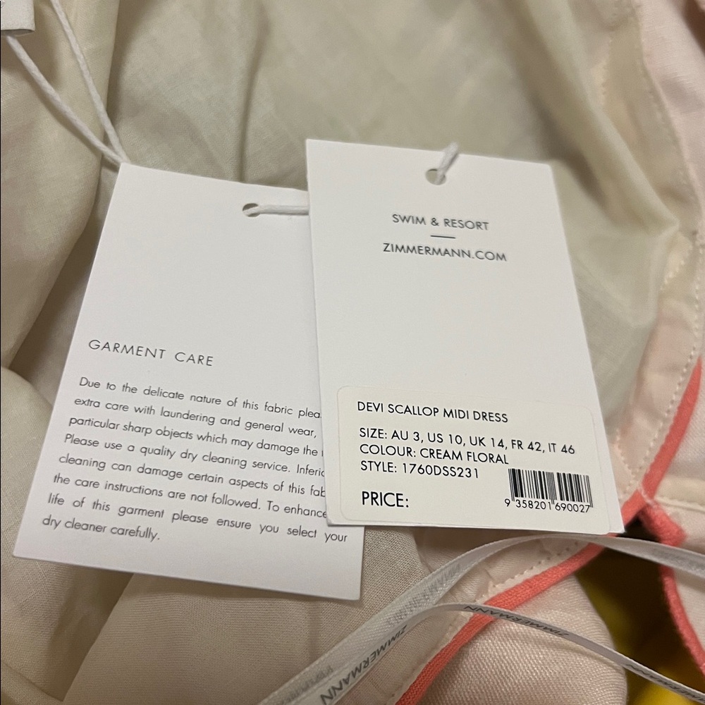 Zimmermann Cream and Pink Floral Dress - Picture 5 of 6